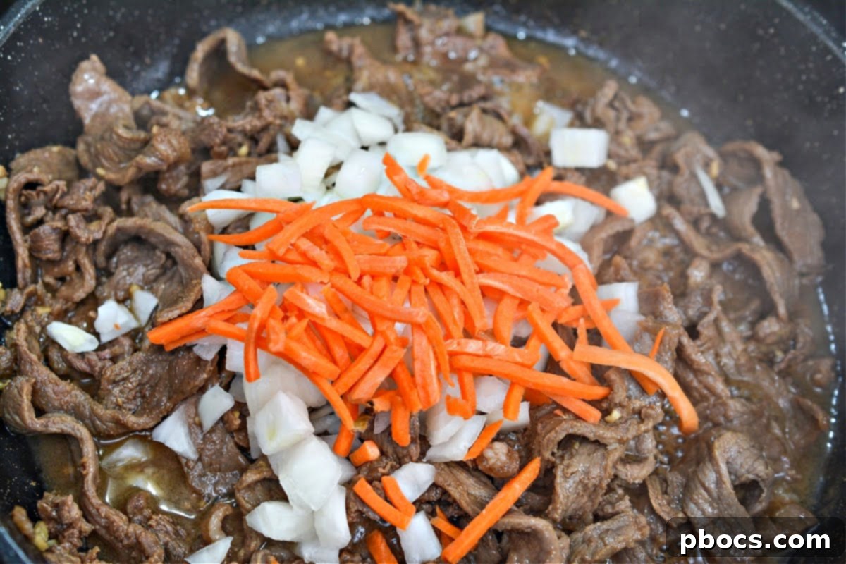 Add Onions and Carrots to Bulgogi
