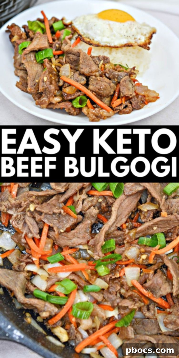 Keto Beef Bulgogi Pin for Pinterest