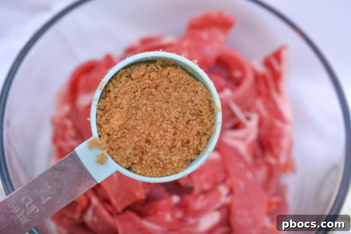 Rub Steak with Brown Sugar Substitute