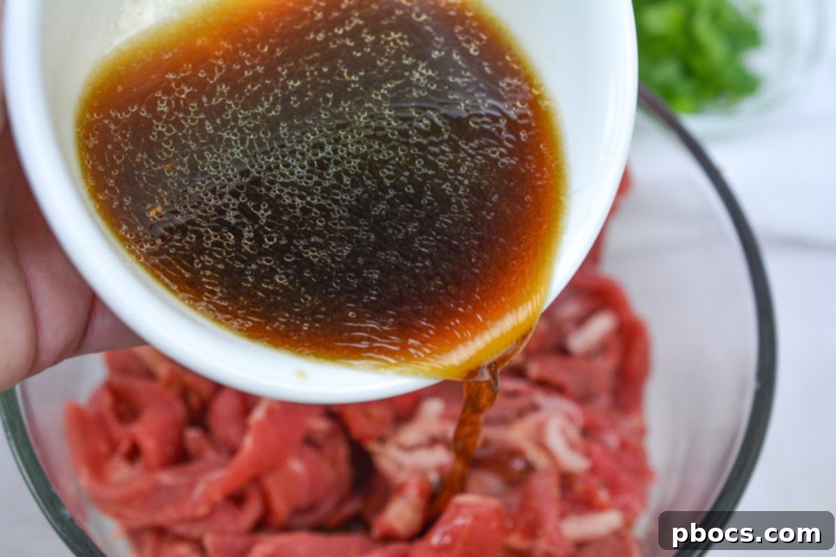 Marinating Keto Beef Bulgogi