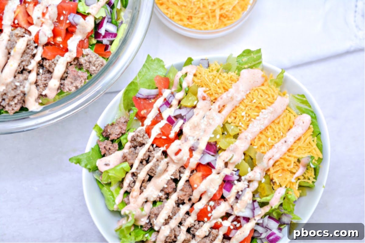 Ingredients for Keto Big Mac Salad