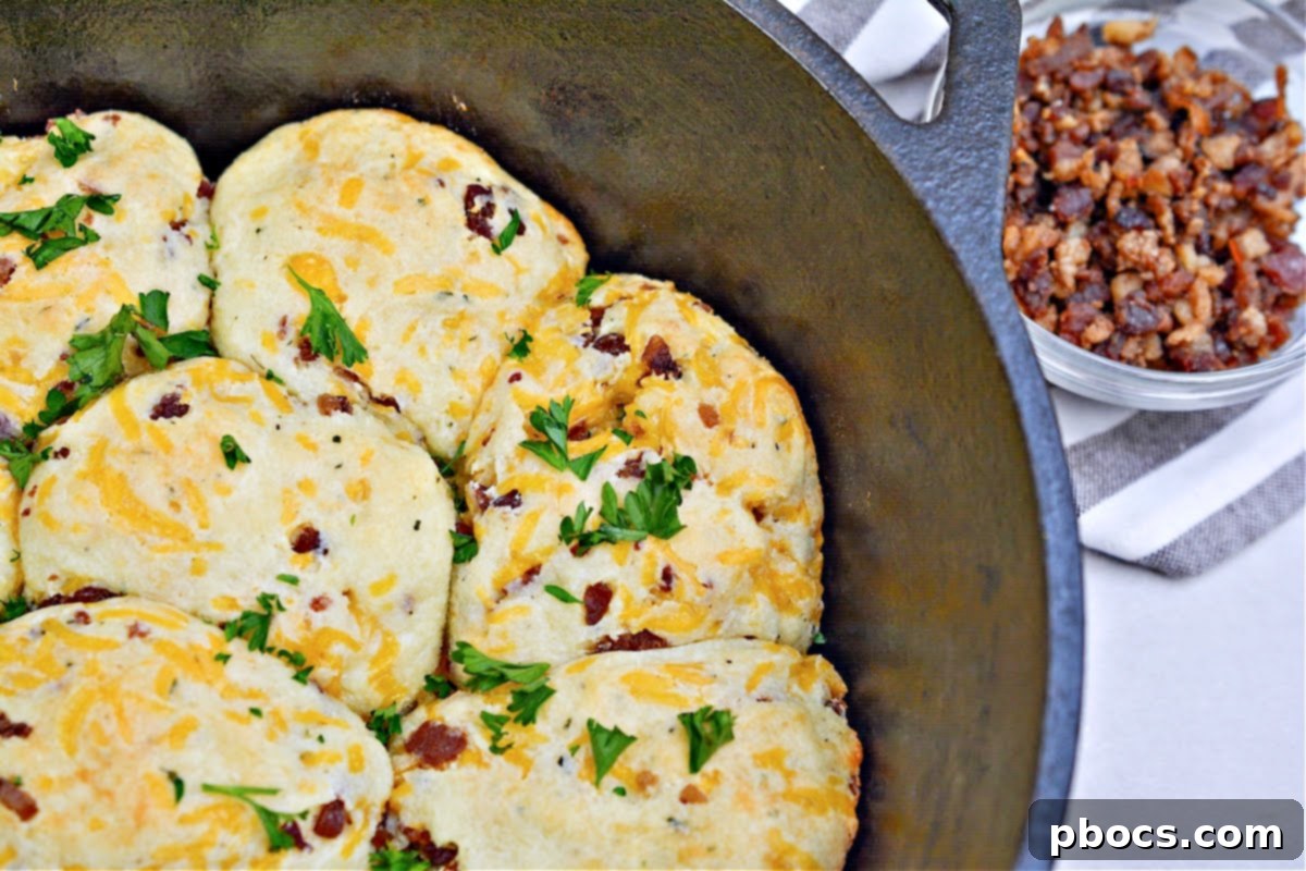 Keto Crave Biscuits 3 Keto Crack Biscuits - Another angle of the biscuits in a skillet, showcasing their golden texture and enticing aroma.