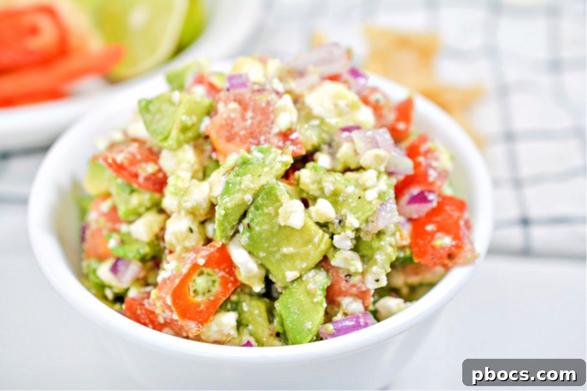 Mediterranean Avocado Feta Salsa 6 Various keto-friendly snacks and dips, including low-carb avocado feta salsa