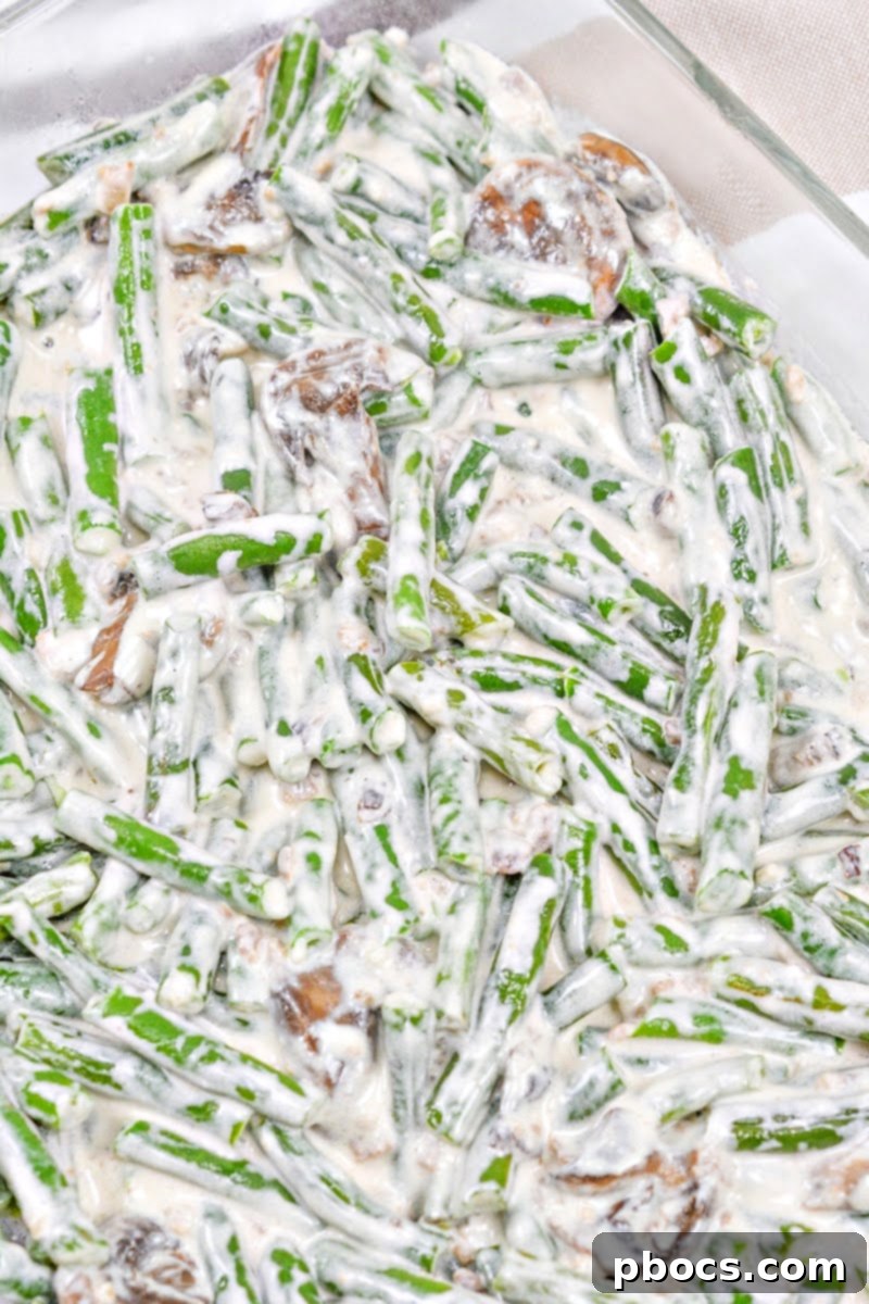 Bacon added to the creamy sauce