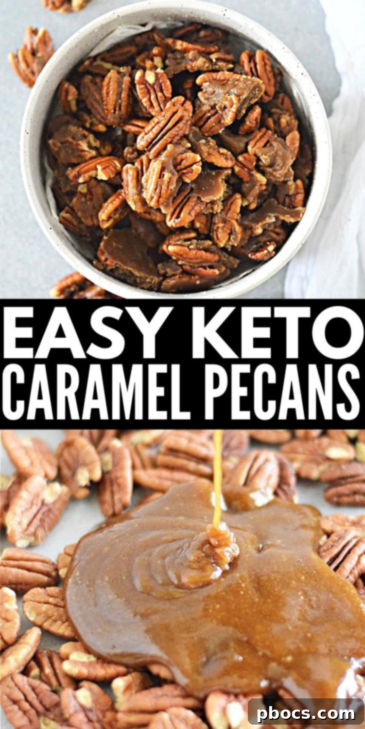 Keto Caramel Pecans
