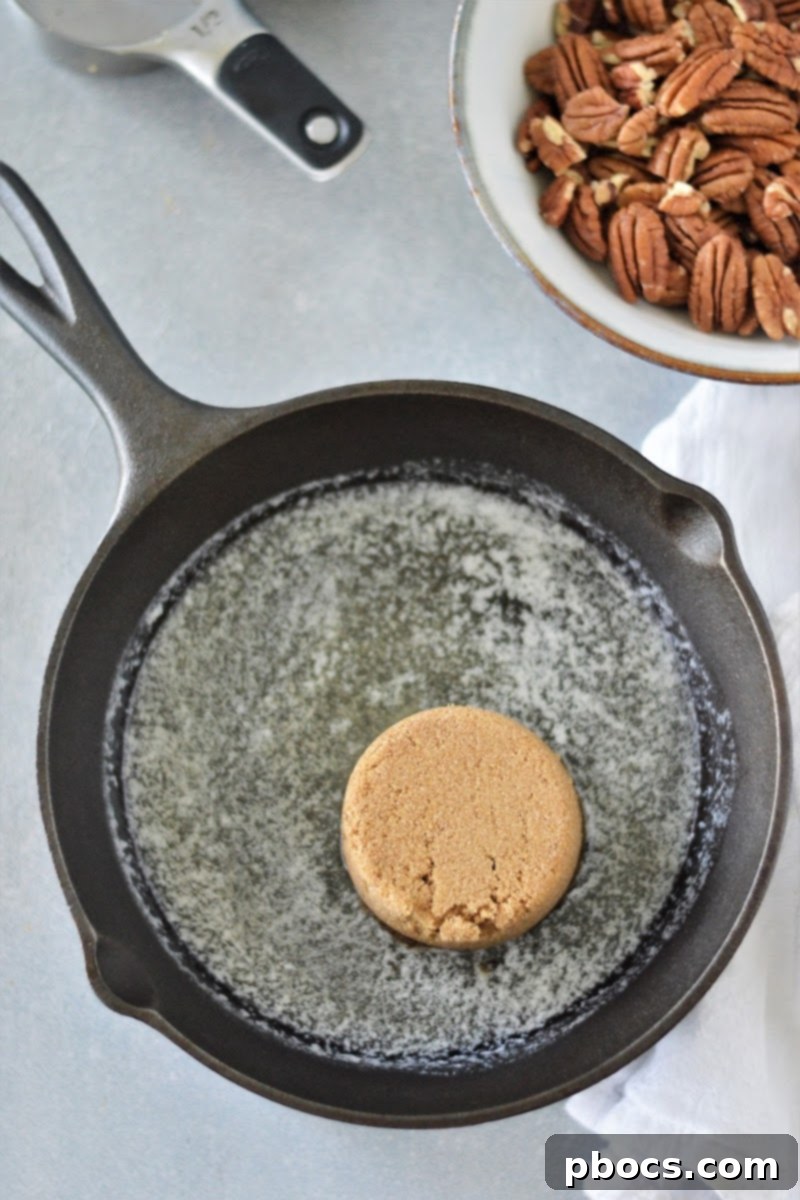 Add Swerve brown sugar substitute and simmer