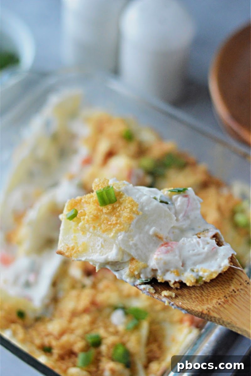 Creamy Keto Crab Rangoon Casserole 2 Delicious Keto Crab Rangoon Casserole in a baking dish