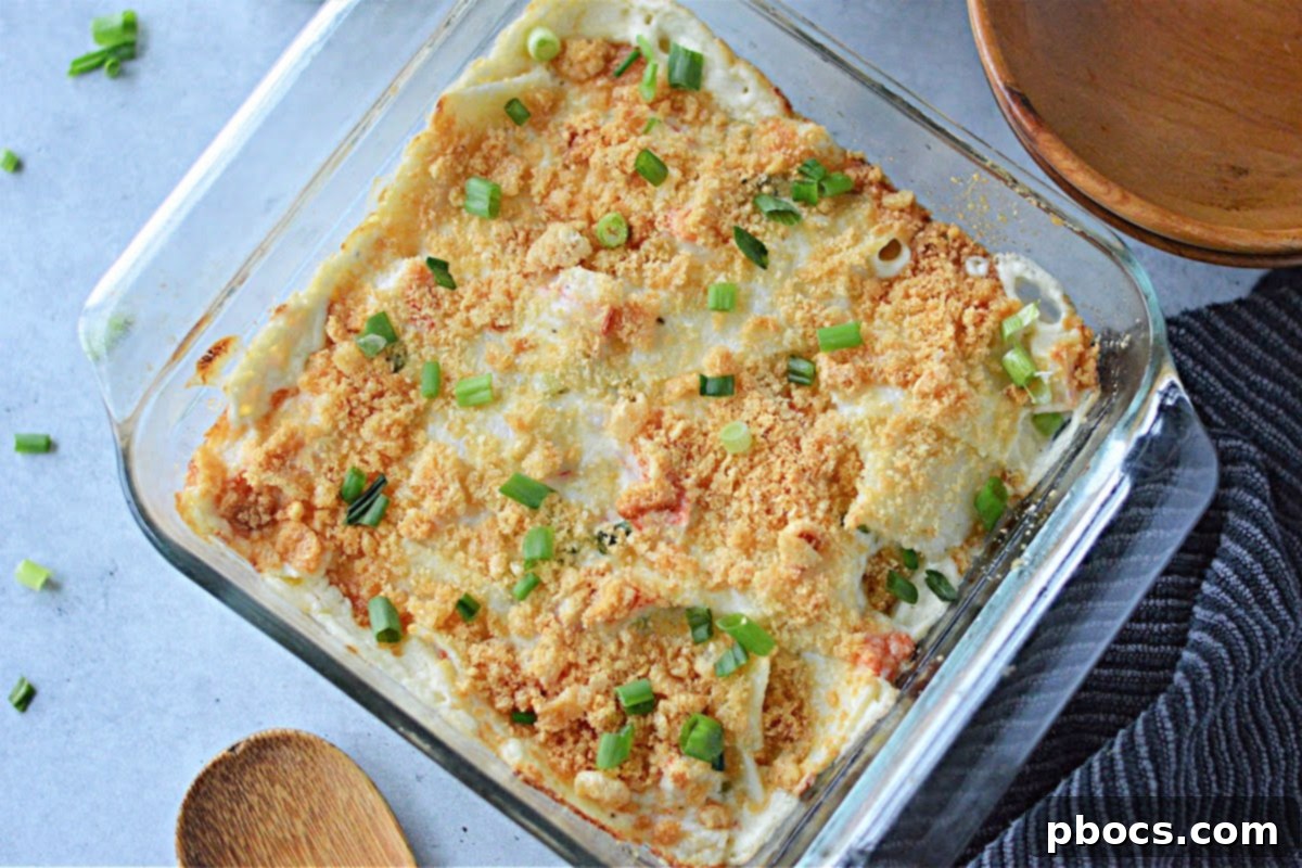 Creamy Keto Crab Rangoon Casserole 16 Keto Crab Rangoon Casserole baking in oven