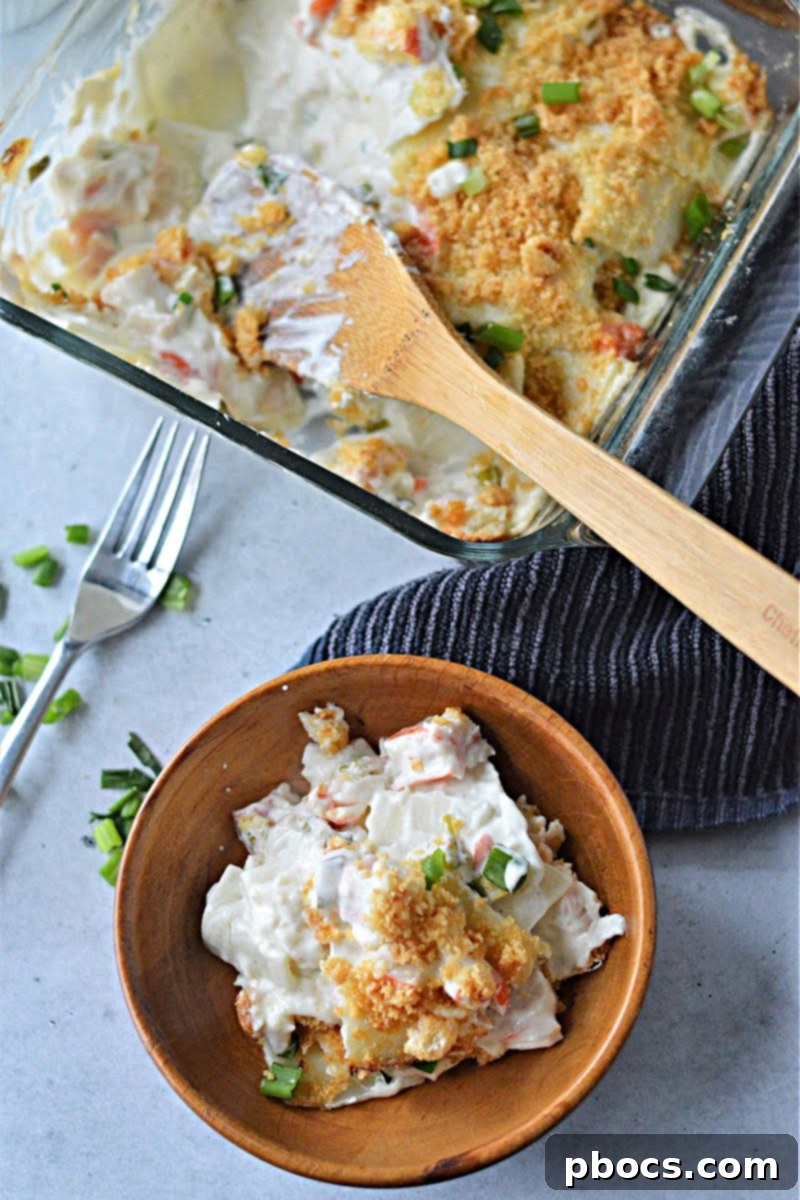 Creamy Keto Crab Rangoon Casserole 3 Close-up of creamy Keto Crab Rangoon Casserole before baking
