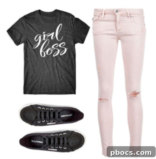 Target's Superga Styled with Blush Pink Skinny Jeans and Graphic Tee Superga sneakers styled with blush pink skinny jeans and a graphic tee for a street vibe