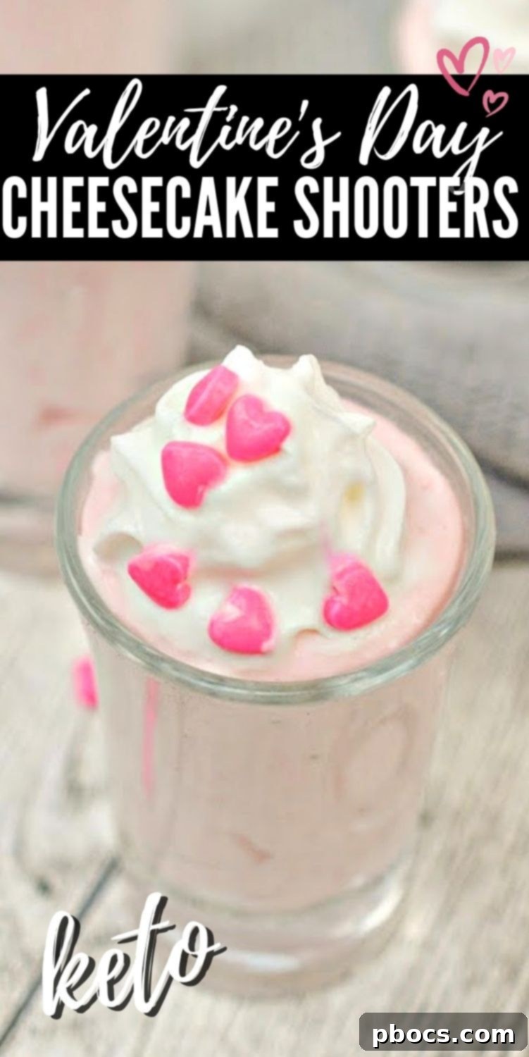 Keto Valentine's Day Shooters full recipe card for Pinterest
