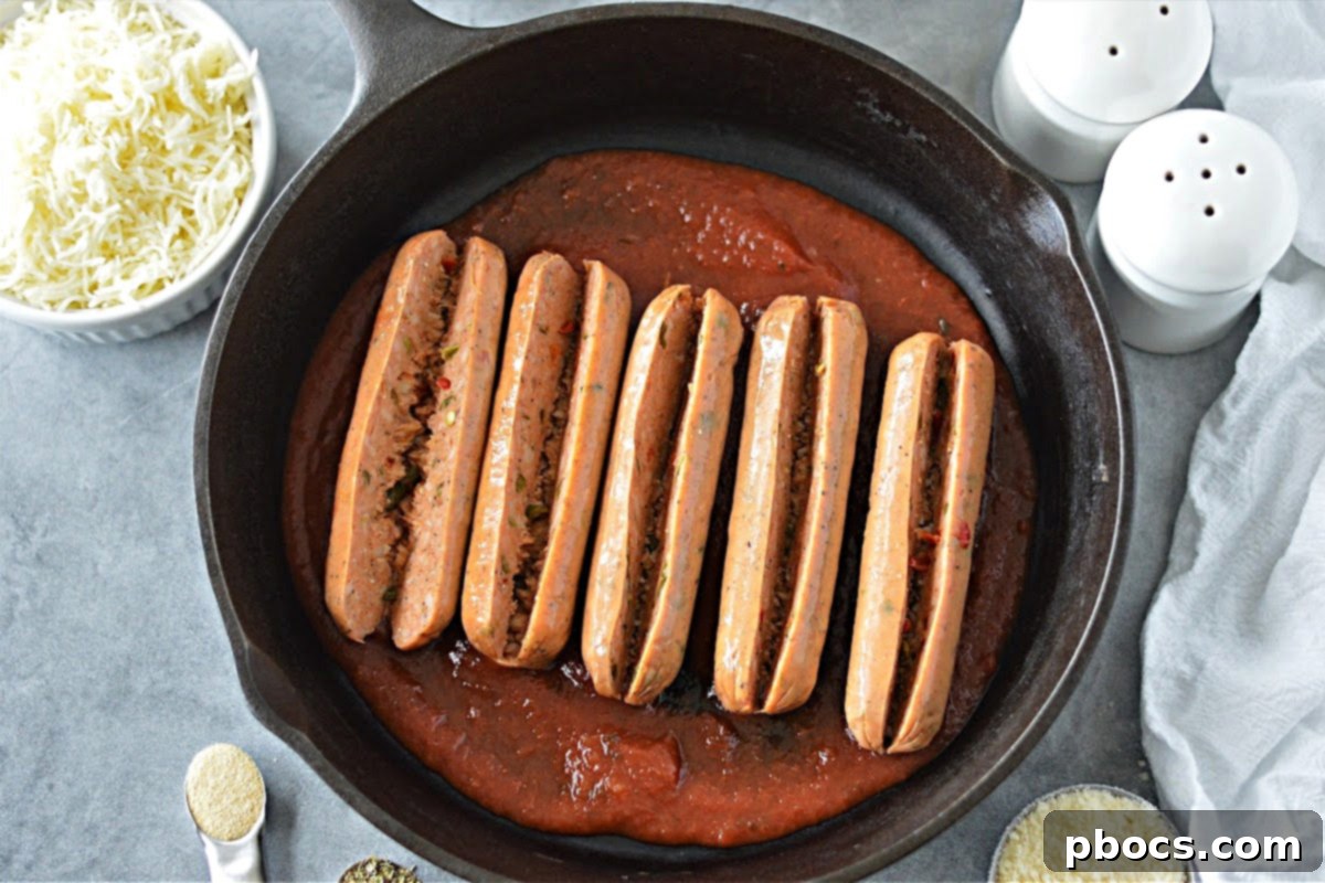 Slicing Italian Sausages for Stuffing