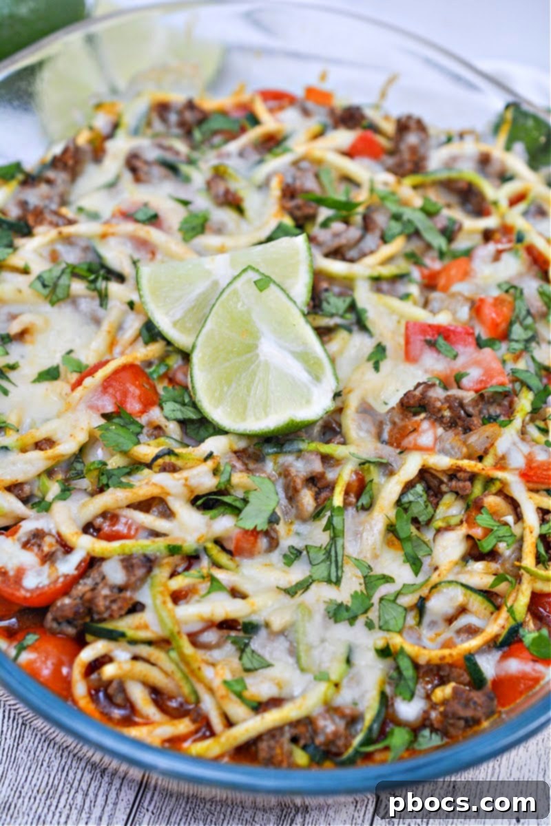 Keto Enchilada Casserole With Zoodles