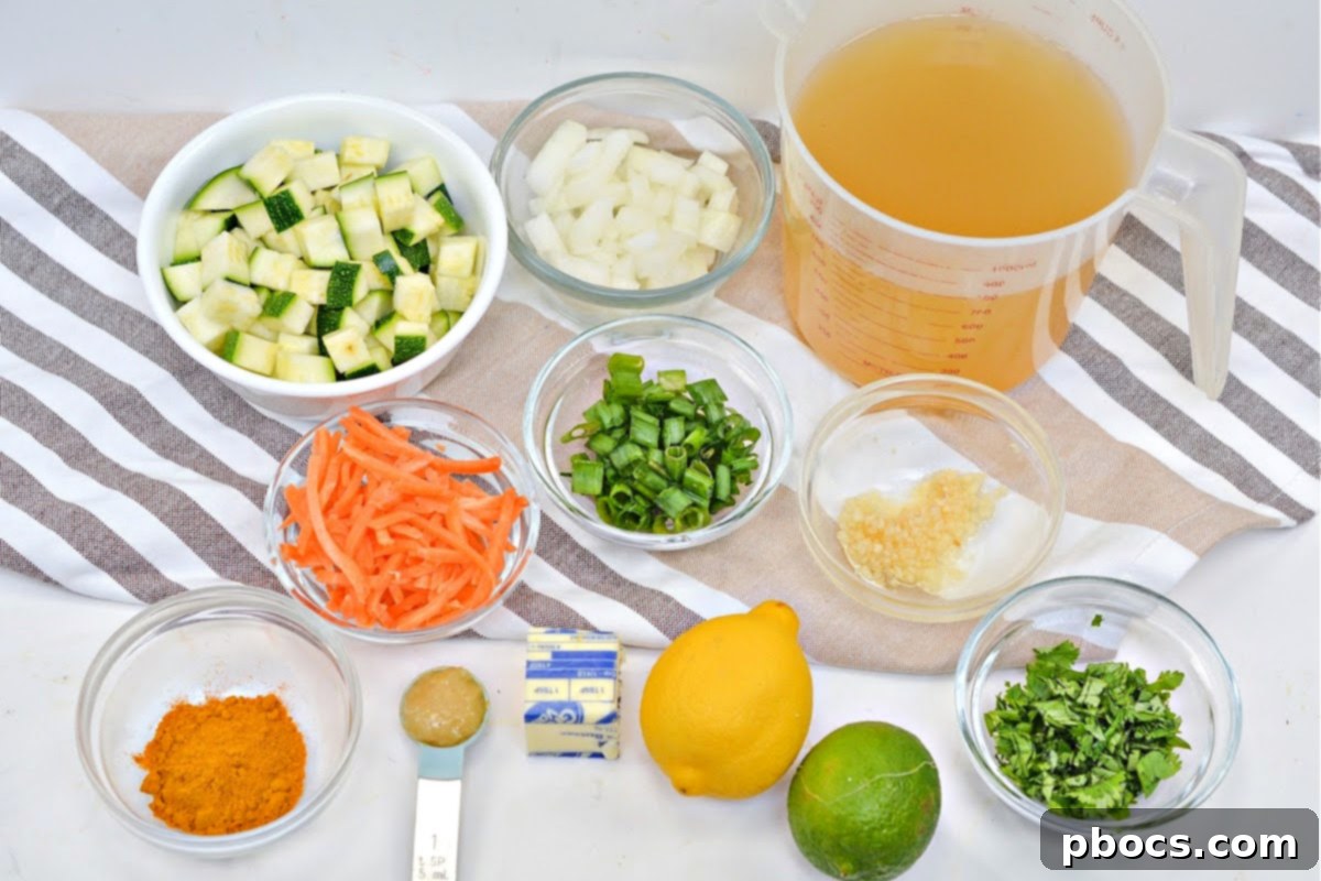 Sunshine Keto Zucchini Soup 4 Keto Turmeric Zucchini Soup - Close-up of Garnished Bowl