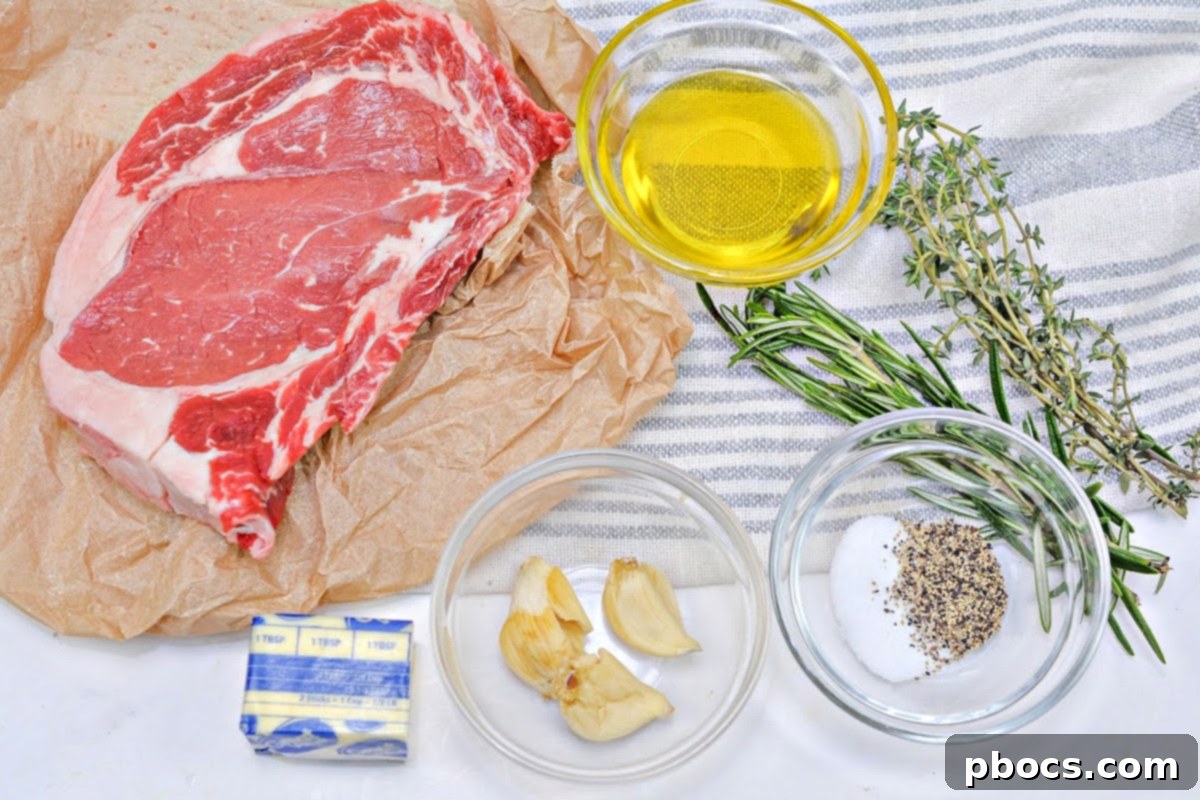 Keto Garlic Herb Ribeye Steak