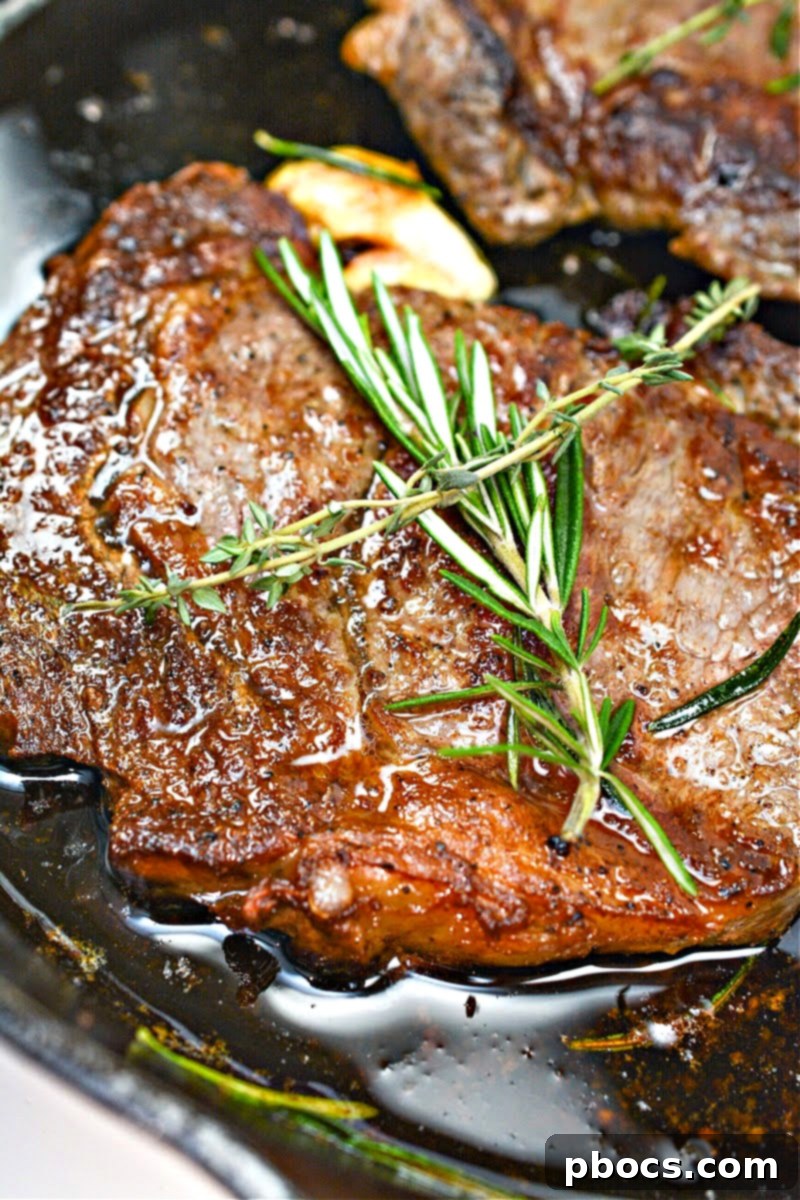 Keto Garlic Herb Ribeye Steak