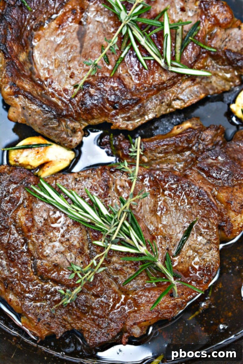 Keto Garlic Herb Ribeye Steak