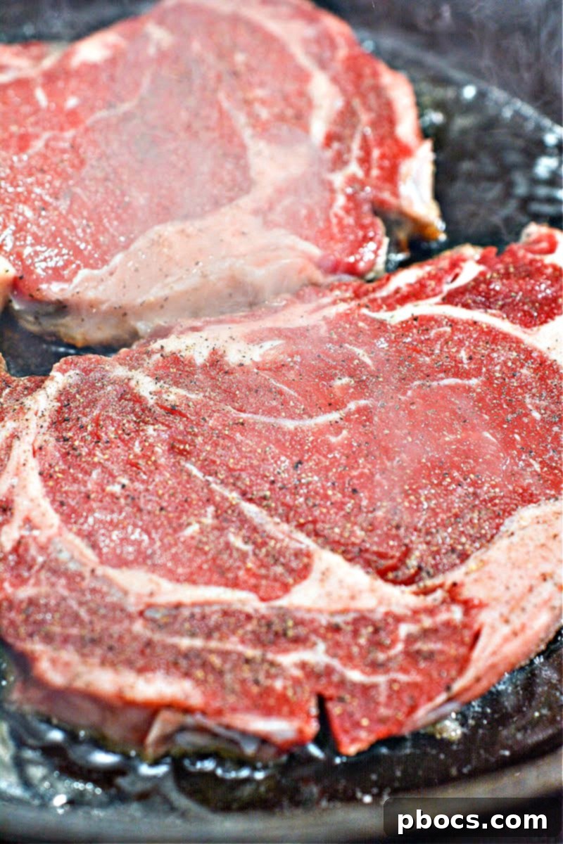 Keto Garlic Herb Ribeye Steak