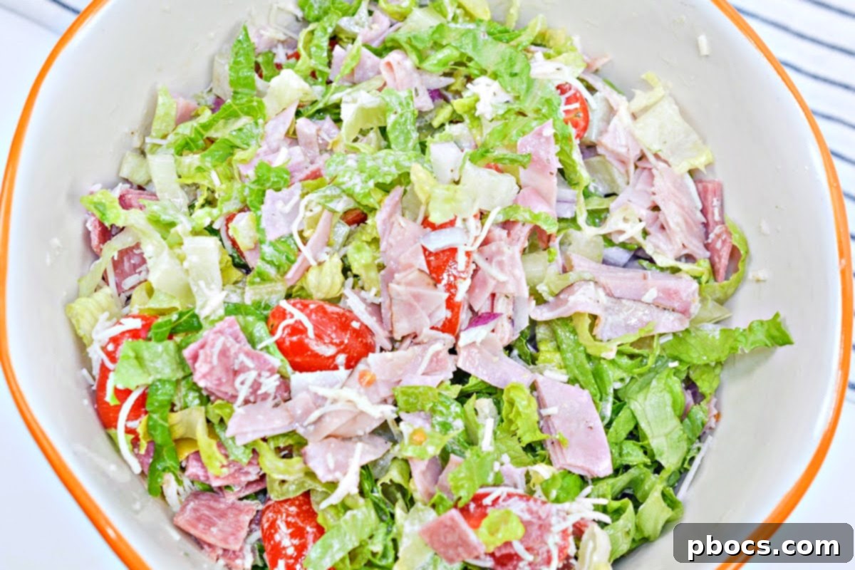 Keto Grinder Salad 11 Keto Grinder Salad Ready to Be Served