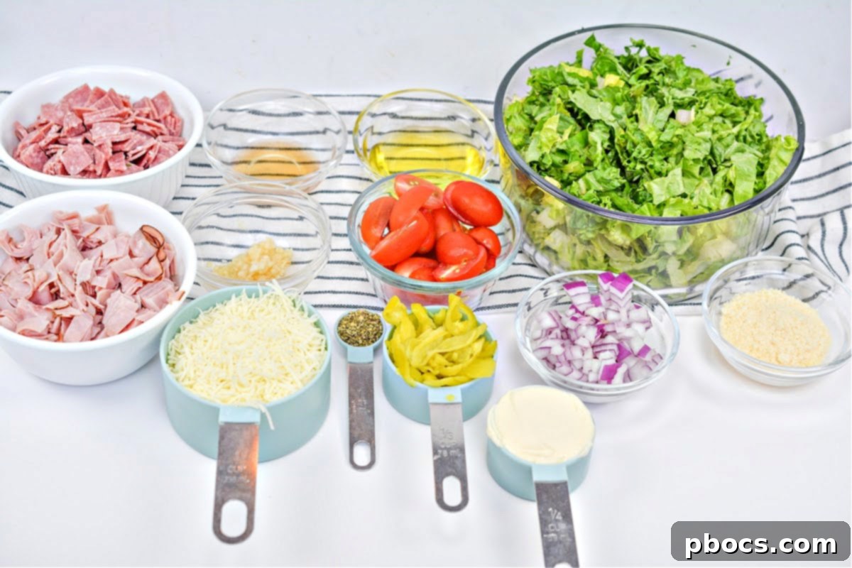 Keto Grinder Salad 3 Ingredients for a Classic Grinder Salad