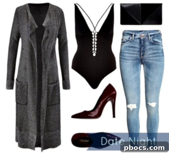 The Unexpected Layer: Styling Your One-Piece Swimsuit for Fall 3 How To Add a One Piece Swimsuit To Your Fall Outfits - Date Night Look