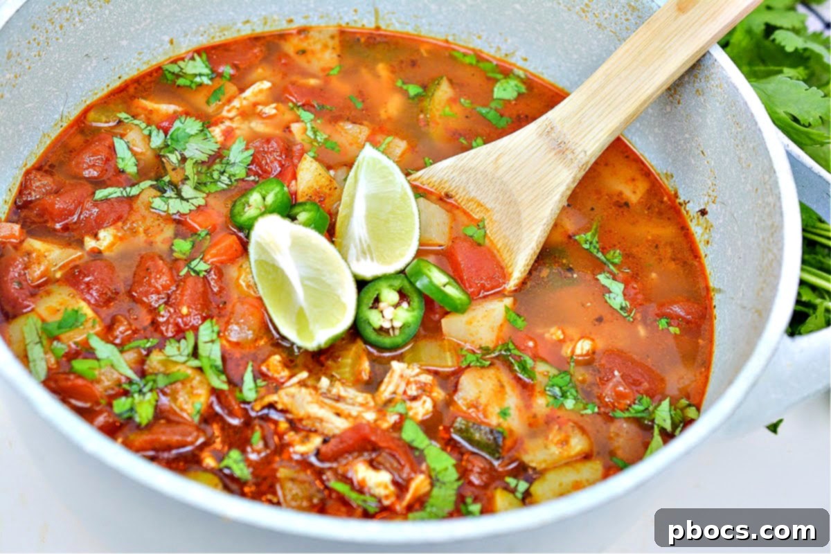 Close-up of fresh ingredients for Low-Carb Chicken Caldo De Pollo