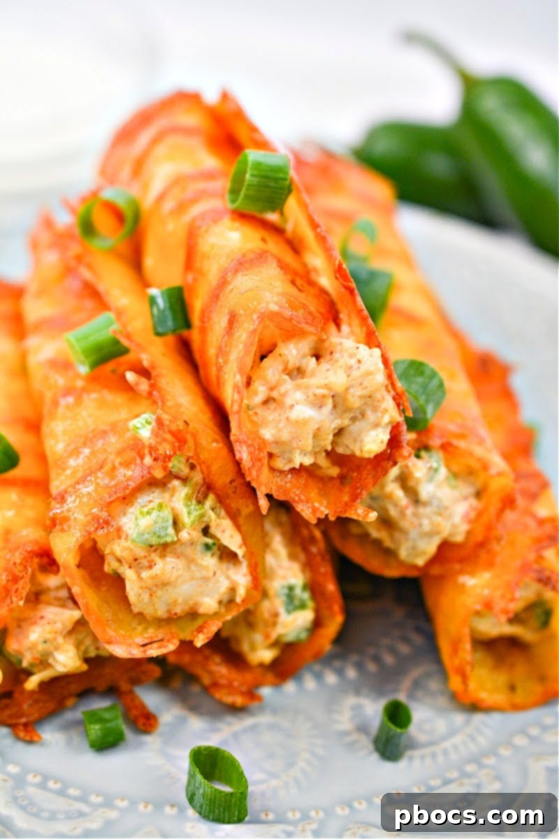 Keto Taco Seasoned Chicken & Jalapeno Roll Ups - Delicious Low-Carb Recipe
