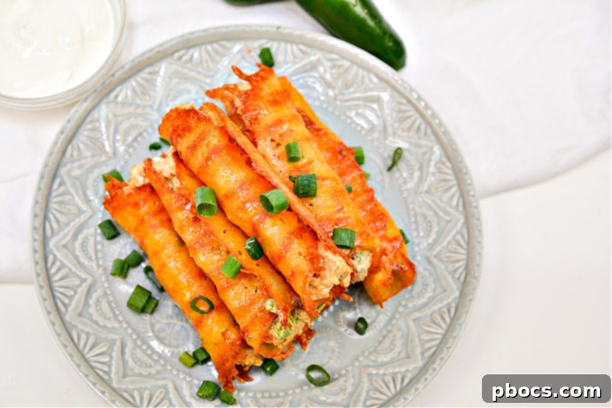 Keto Taco Seasoned Chicken & Jalapeno Roll Ups with Cream Cheese Filling
