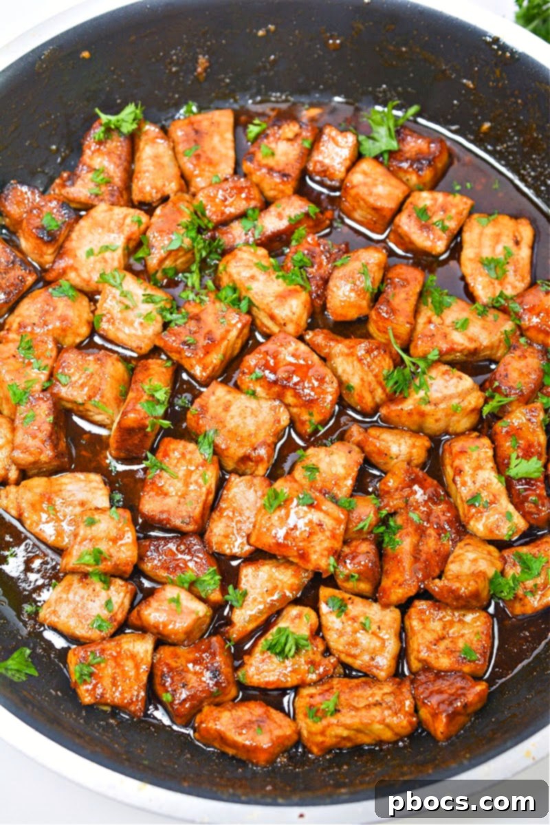 Keto Honey Garlic Pork Bites