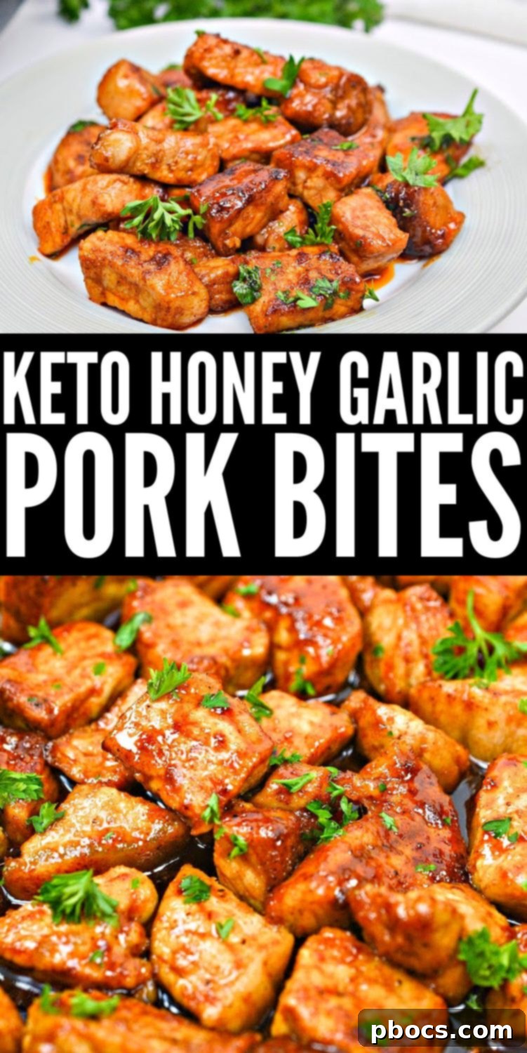 Keto Honey Garlic Pork Bites