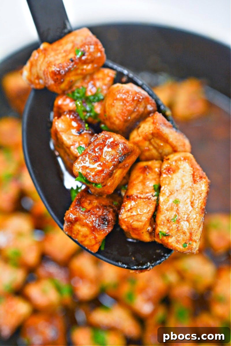 Keto Honey Garlic Pork Bites