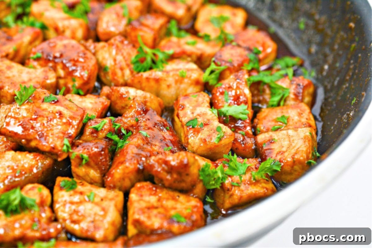 Keto Honey Garlic Pork Bites