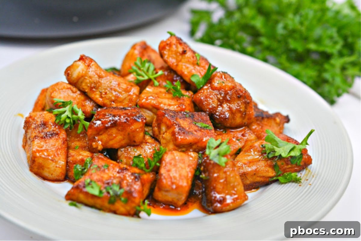 Keto Honey Garlic Pork Bites