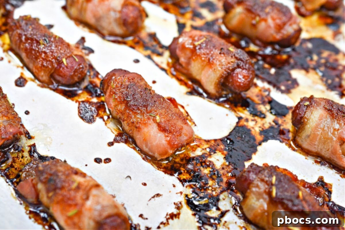 Seasoning mixture sprinkled over bacon-wrapped little smokies