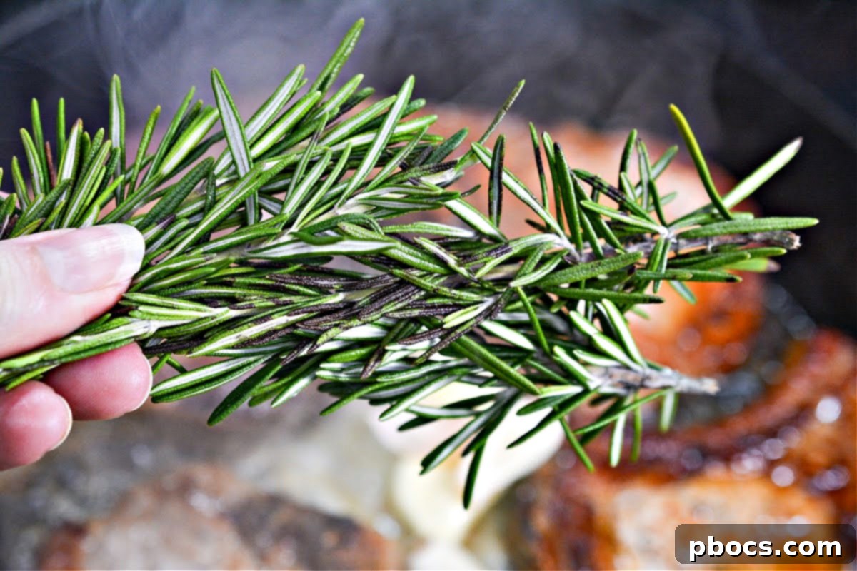 Keto Pan Seared Garlic Rosemary Pork Chops