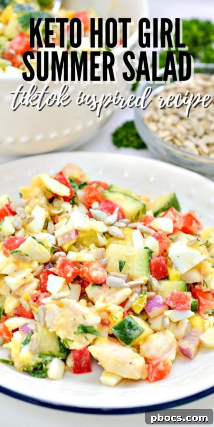 Pin this Keto TikTok Hot Girl Summer Chicken Salad recipe for future cravings.