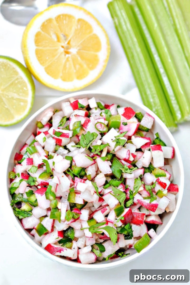 Zesty Keto Radish Salsa 2 Keto Radish Salsa