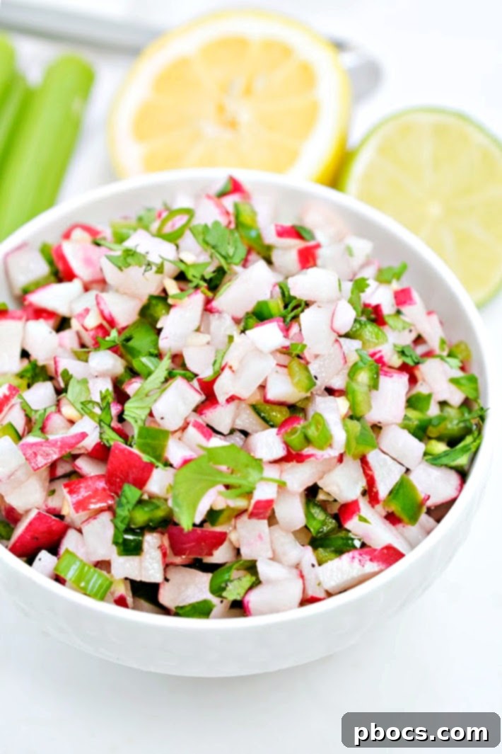 Zesty Keto Radish Salsa 3 Keto Radish Salsa