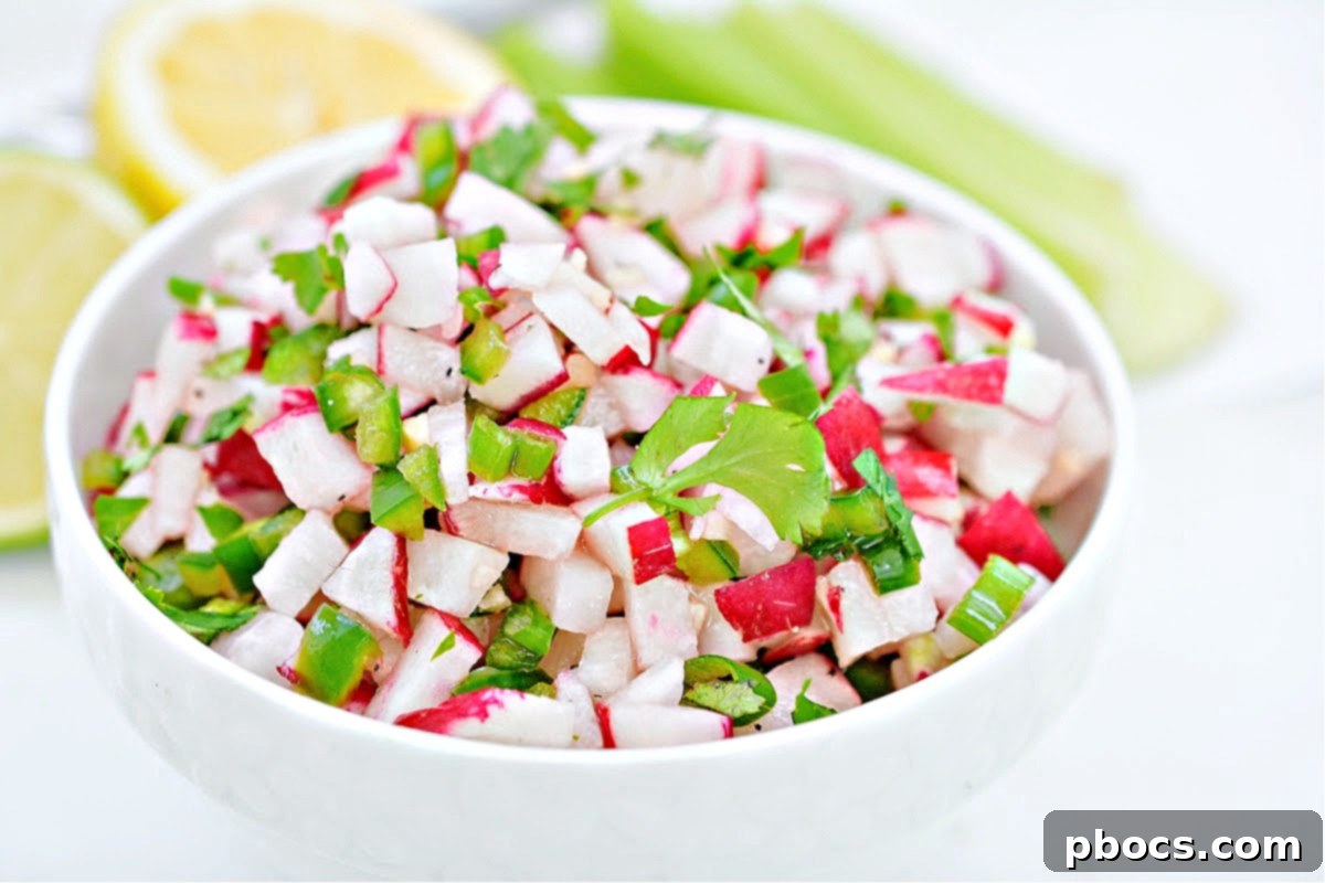 Zesty Keto Radish Salsa 4 Keto Radish Salsa