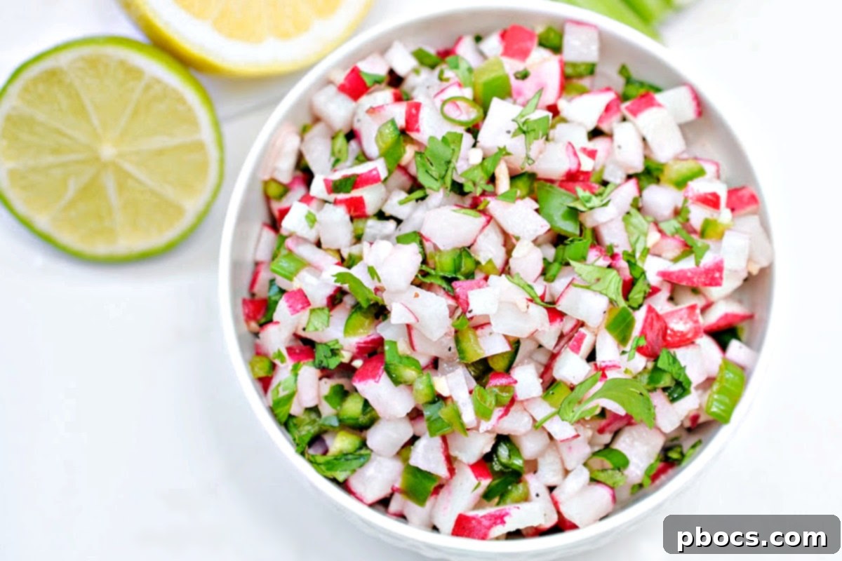 Zesty Keto Radish Salsa 7 Keto Radish Salsa