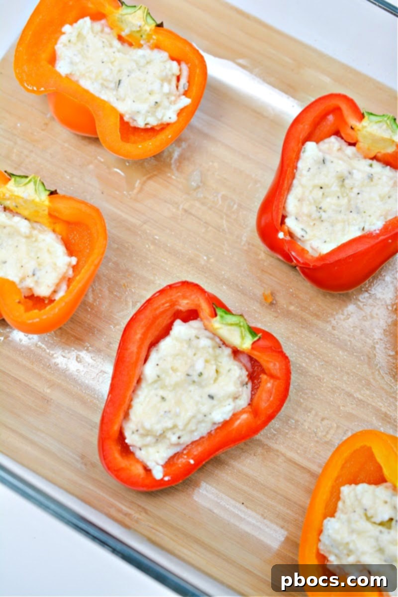 Keto Lasagna Stuffed Peppers