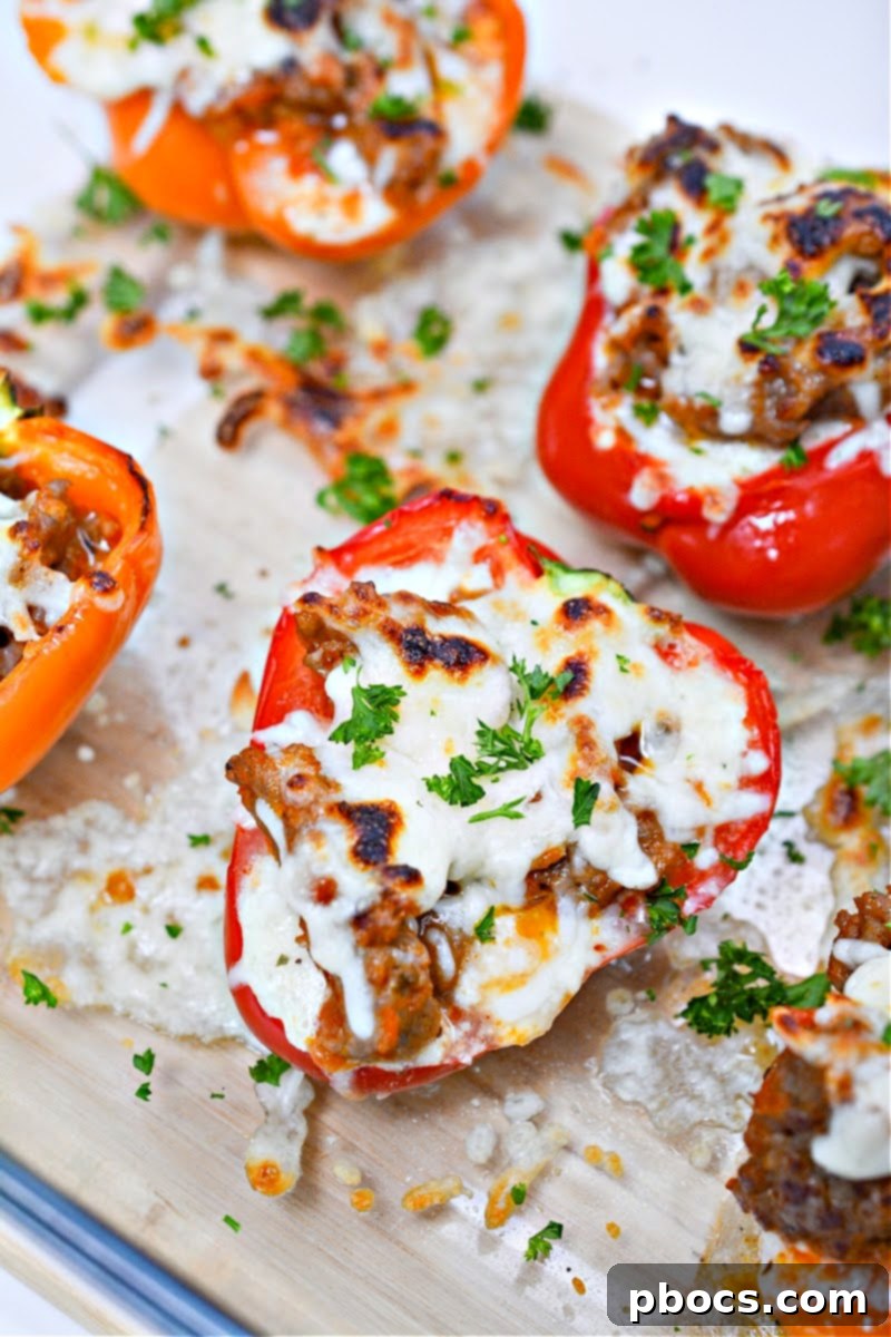 Keto Lasagna Stuffed Peppers