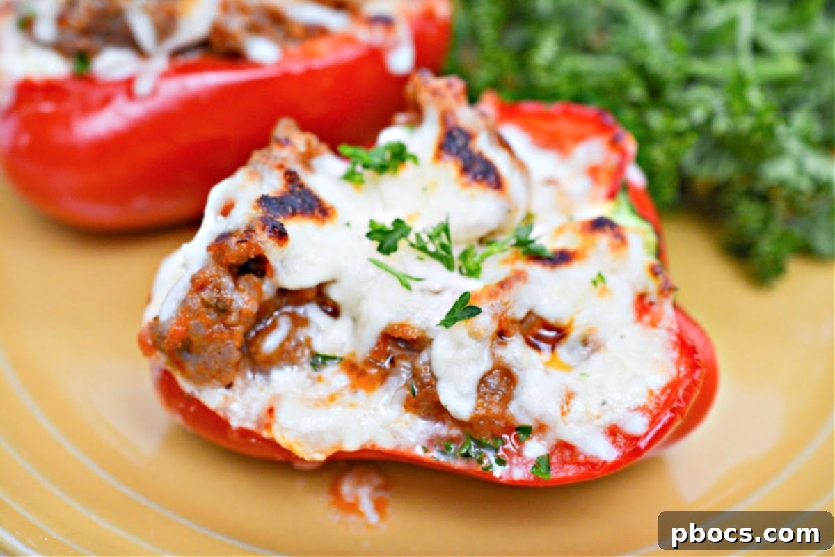 Keto Lasagna Stuffed Peppers