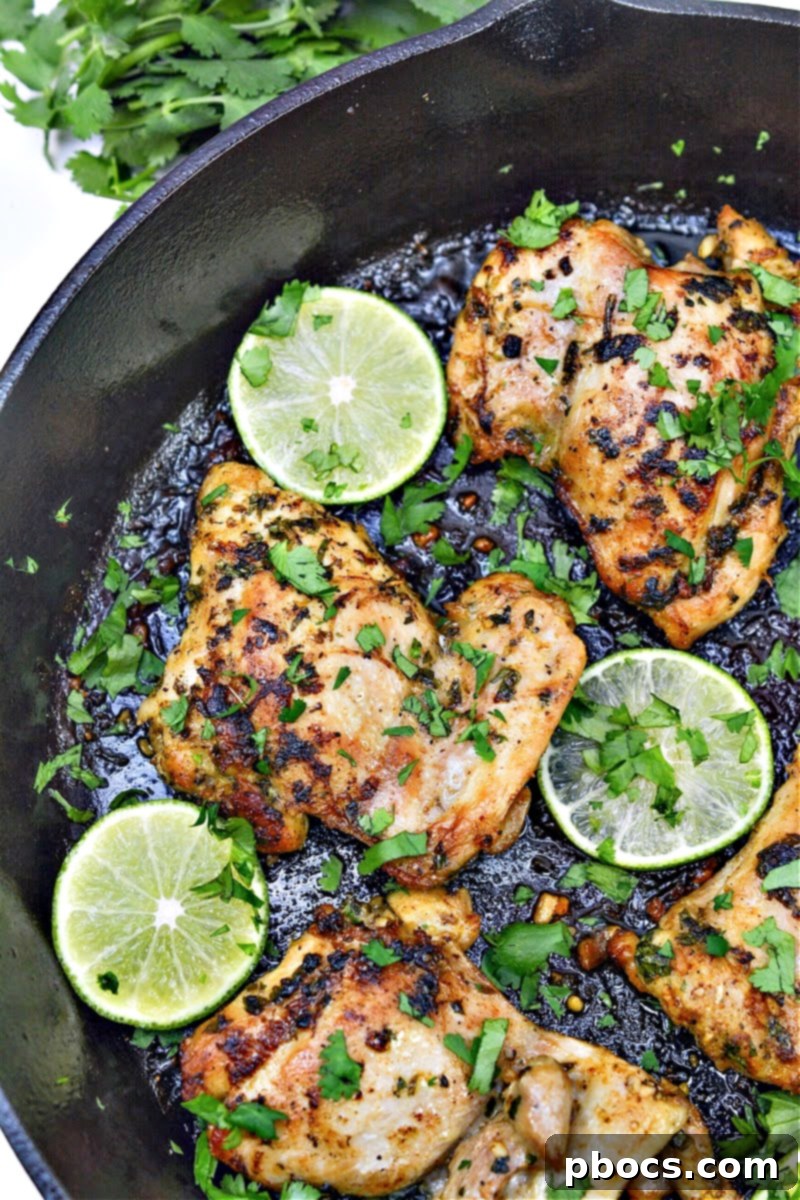 Keto Cilantro Lime Chicken Thighs
