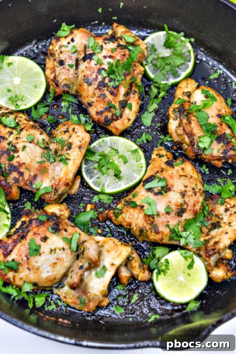 Keto Cilantro Lime Chicken Thighs