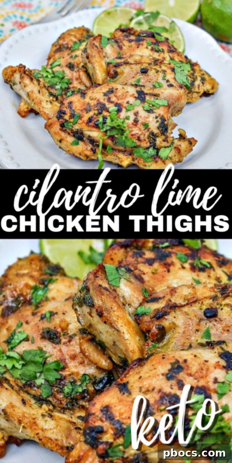 Keto Cilantro Lime Chicken Thighs