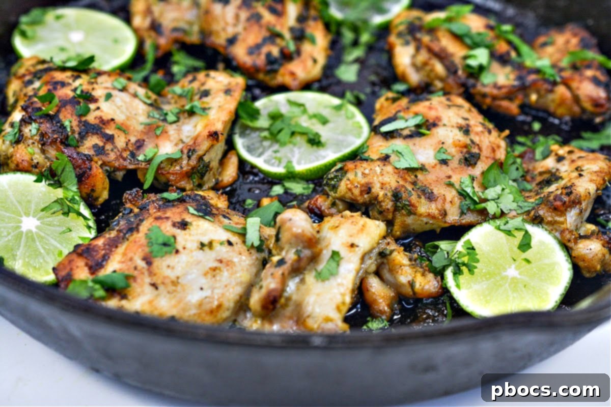 Keto Cilantro Lime Chicken Thighs