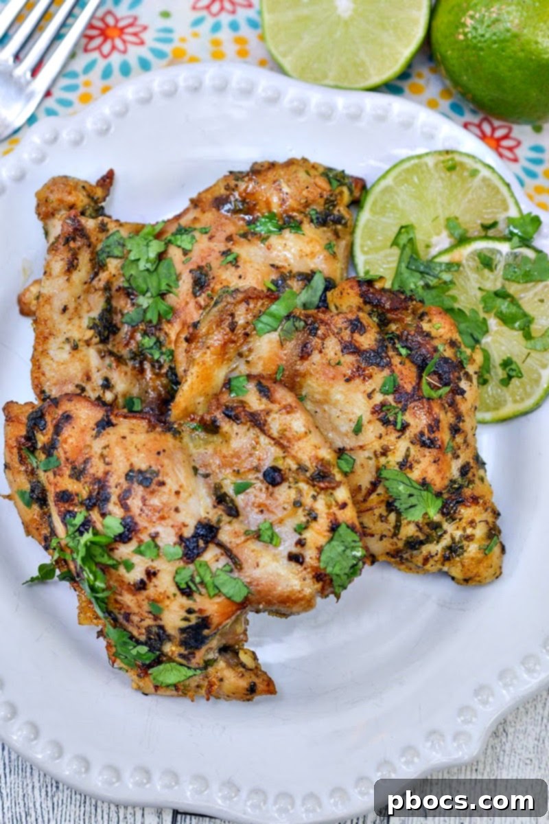 Keto Cilantro Lime Chicken Thighs
