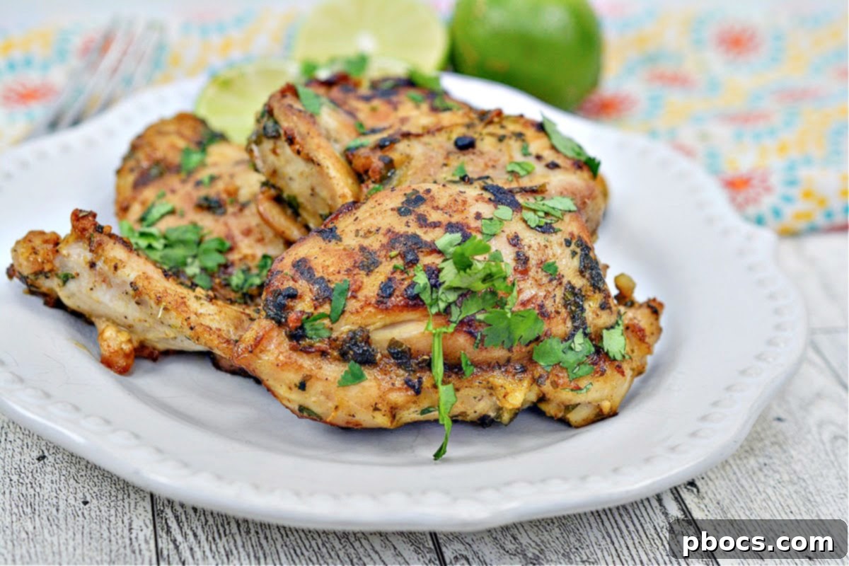 Keto Cilantro Lime Chicken Thighs