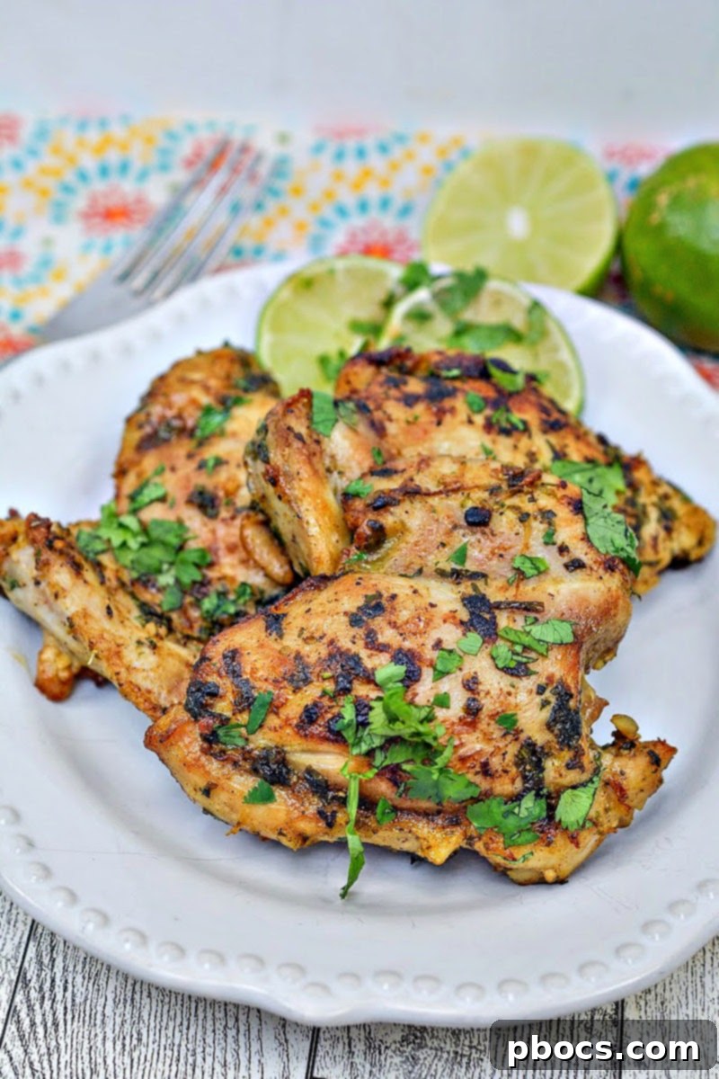 Keto Cilantro Lime Chicken Thighs